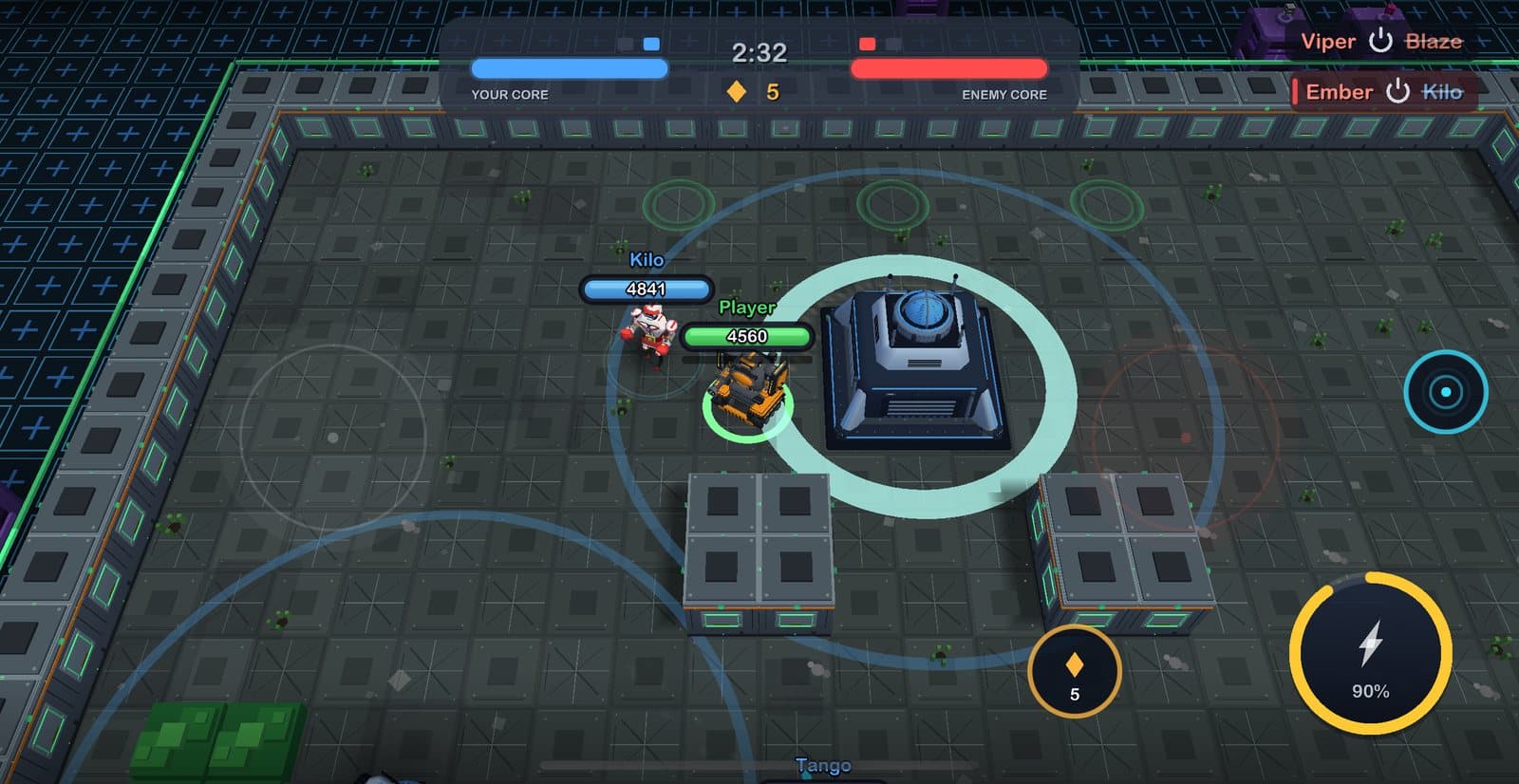 Breach: a robot defends its team's core